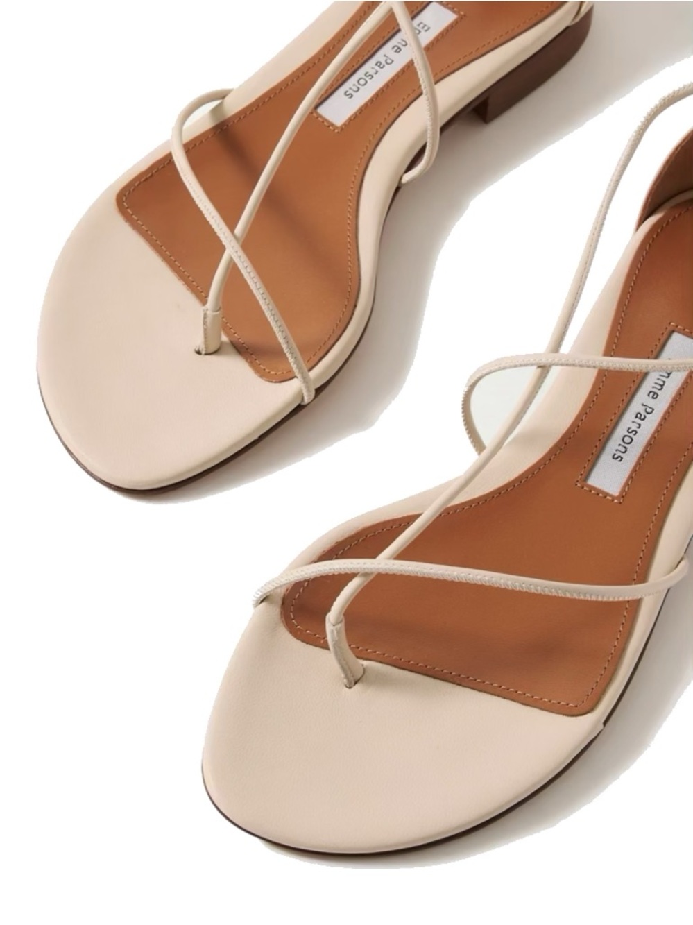 NEW Emme Parsons String in Ivory Cream Nappa Leather Size 40